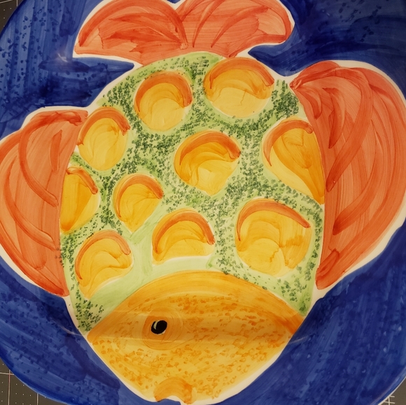 Bella Ceramics Vibrant Square Fish Platter - Picture 5 of 5